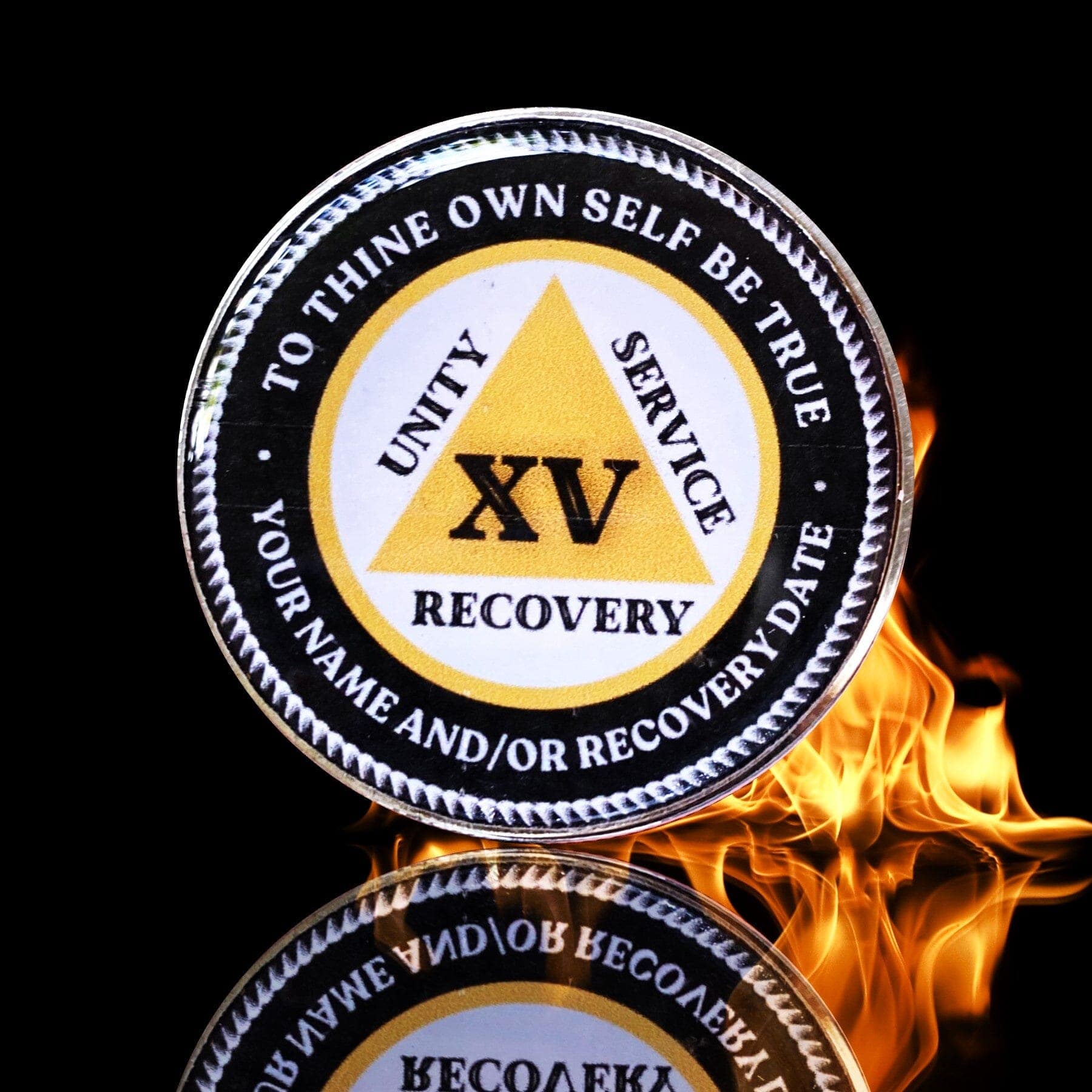 AA Sobriety Chip, 12 Step Anniversary Coin and Gift Recovery Medallion Clean and Sober Shop