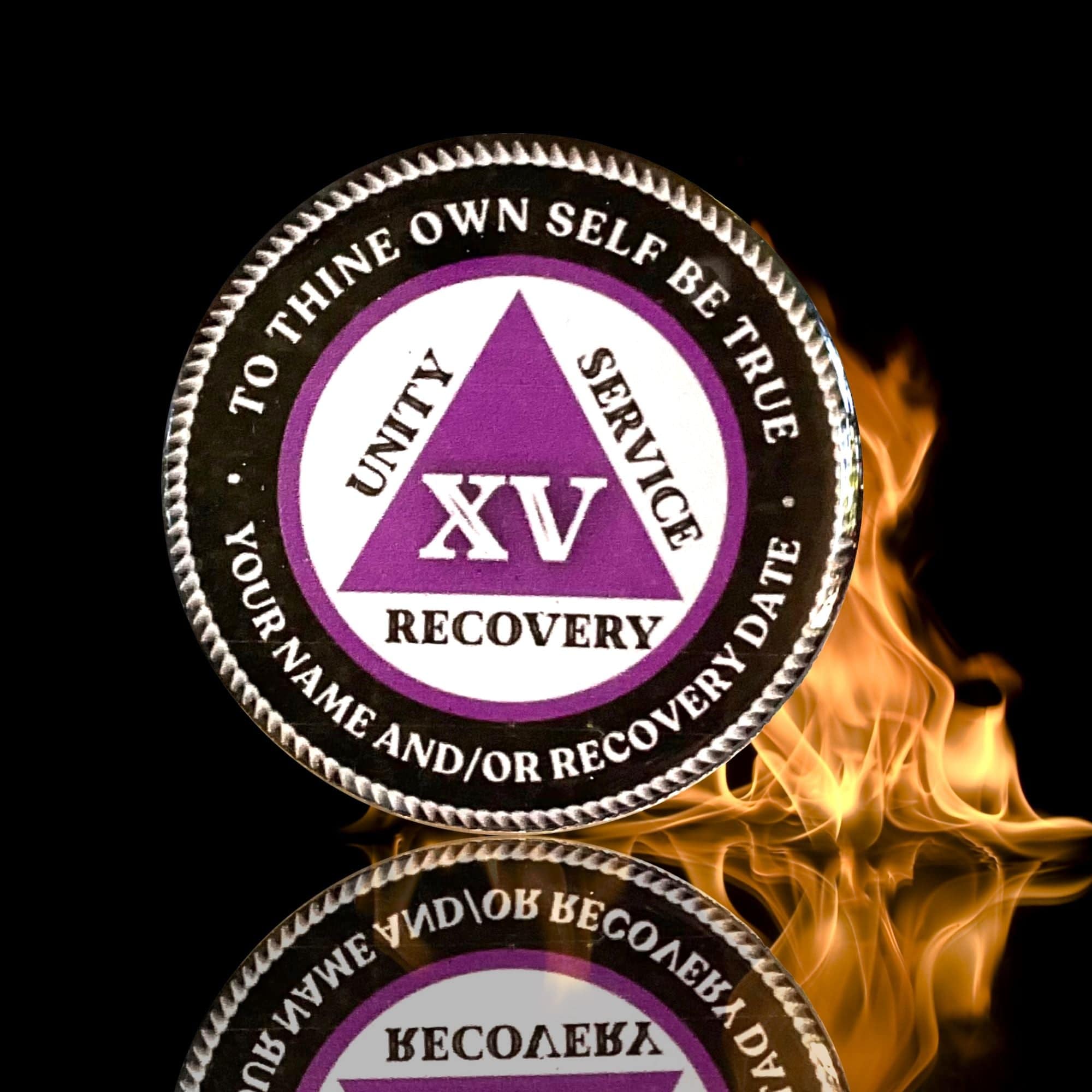 AA Sobriety Chip, 12 Step Anniversary Coin and Gift Recovery Medallion Clean and Sober Shop