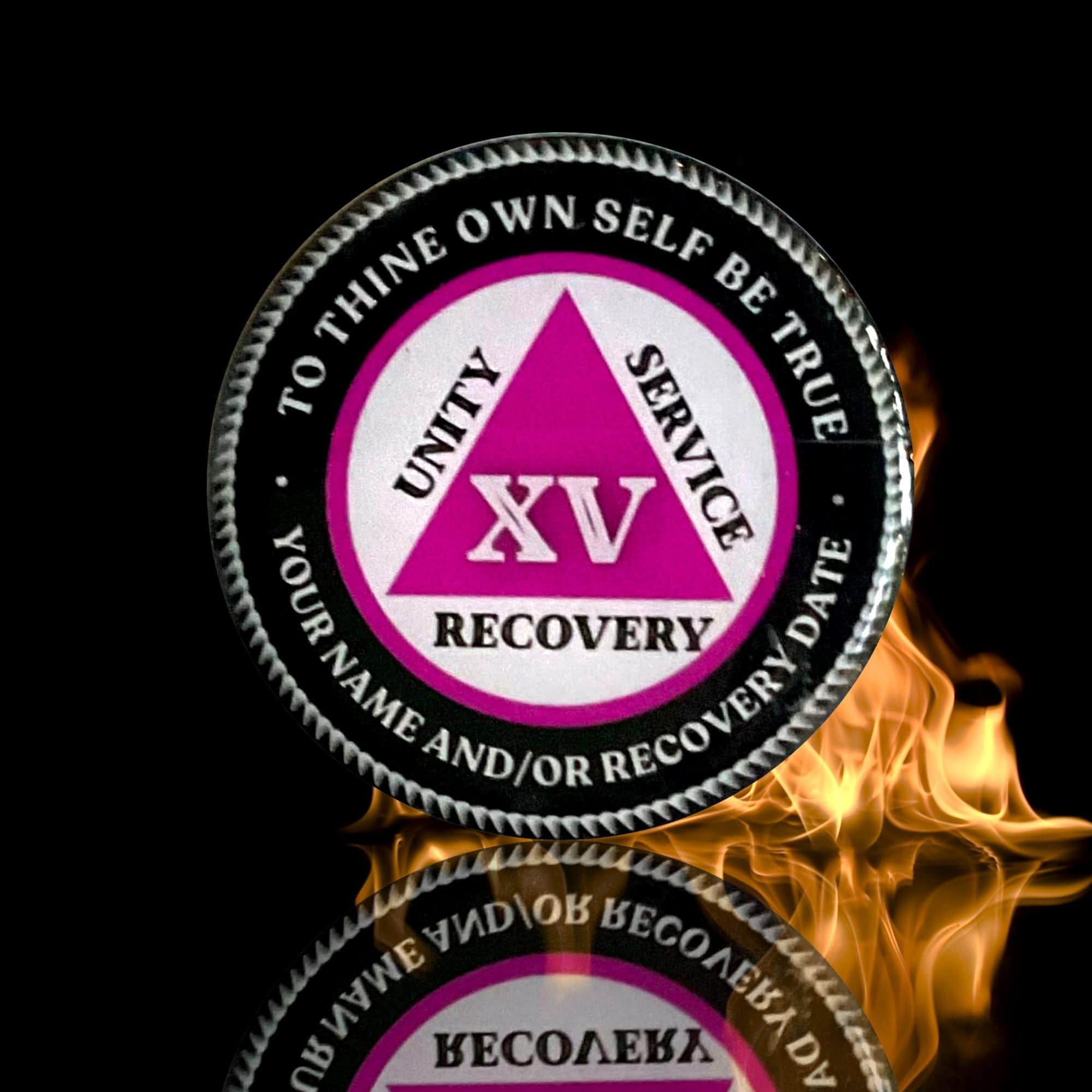 AA Sobriety Chip, 12 Step Anniversary Coin and Gift Recovery Medallion Clean and Sober Shop