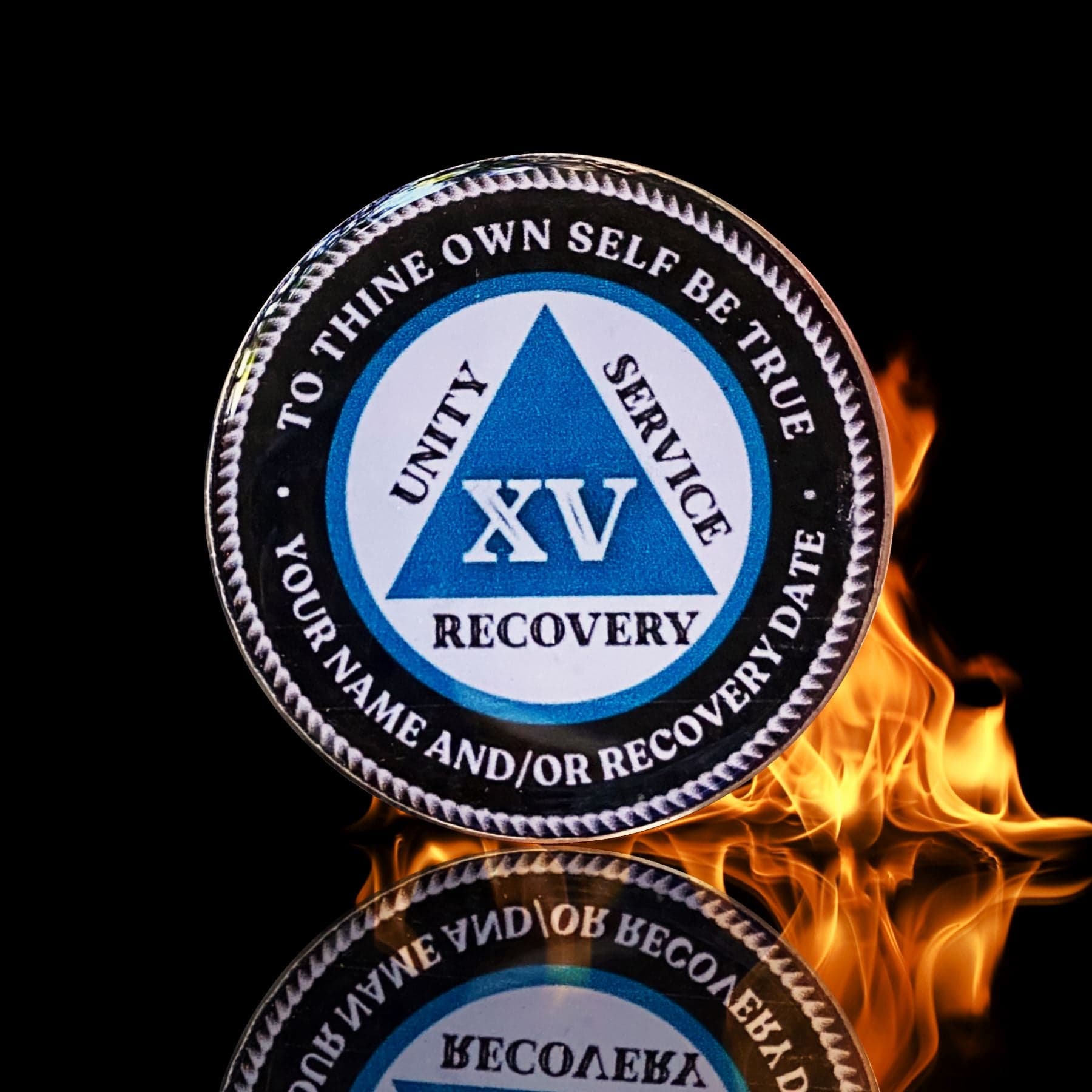 AA Sobriety Chip, 12 Step Anniversary Coin and Gift Recovery Medallion Clean and Sober Shop