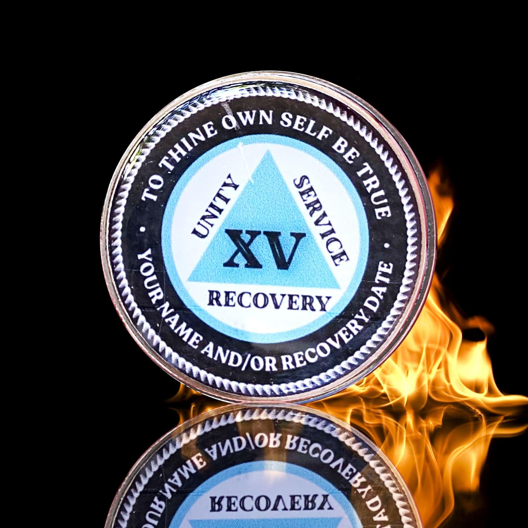 AA Sobriety Chip, 12 Step Anniversary Coin and Gift Recovery Medallion Clean and Sober Shop